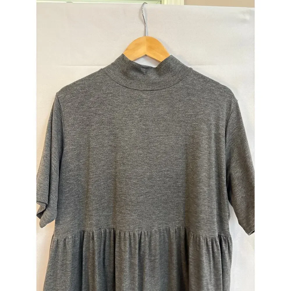 Women’s Chelsea Studio Grey Mock Neck Dress Size 1X